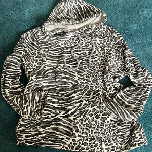 Mixed animal print sweatshirt